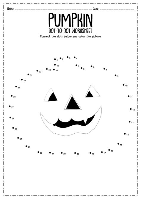 13 Halloween Connect The Dots Worksheets Free Pdf At