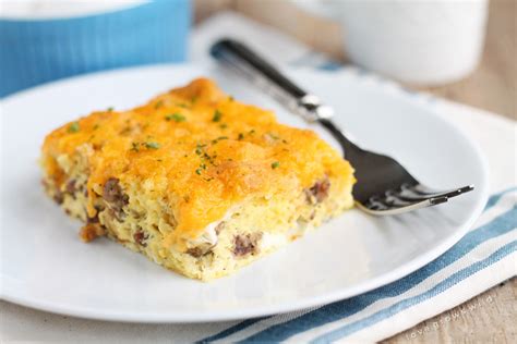 Sausage And Cheese Breakfast Casserole Love Grows Wild