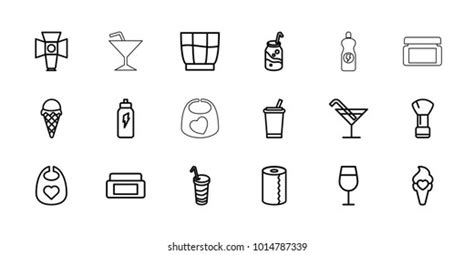 Soft Icons Set 18 Editable Outline Stock Vector Royalty Free