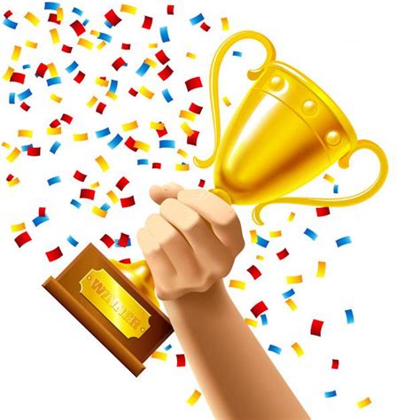 Free Vector Hand Holding A Winner Trophy Cup Award Certificate