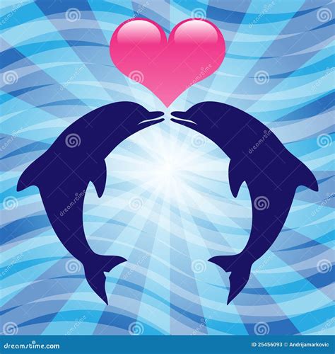 Love Dolphins Stock Vector Illustration Of Dolphin Ecology 25456093