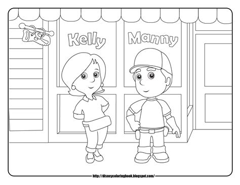 Handy manny coloring page (013) to print off and color Handy Manny 2: Free Disney Coloring Sheets | Learn To Coloring