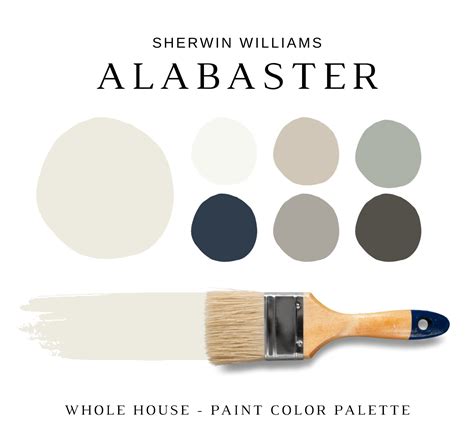 Alabaster Paint Sherwin Williams Color Palette Interior Paint Etsy