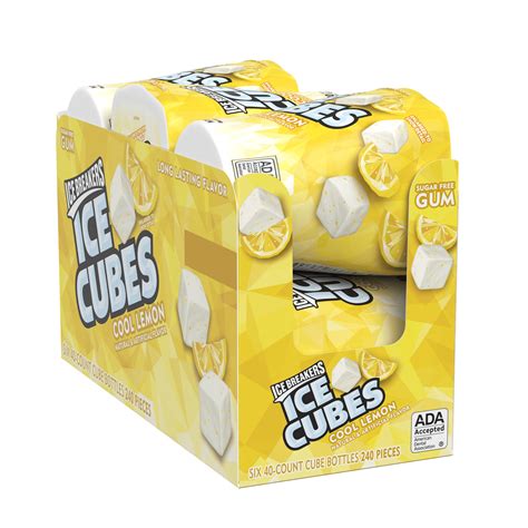 Ice Breakers Ice Cubes Cool Lemon Gum 324 Oz 6 Ct