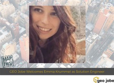 Geo Jobe Gis Welcomes Emma Krummel To Role Of Jr Solution Engineer