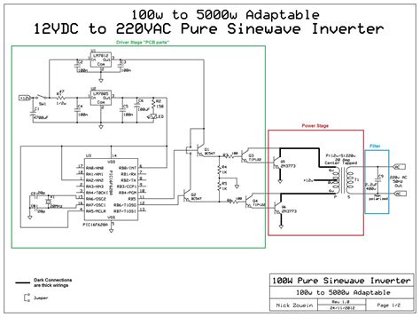 • pure sine wave output (thd <5%). Pure Sine Wave Inverter Circuit Diagram Free Download - Home Wiring Diagram