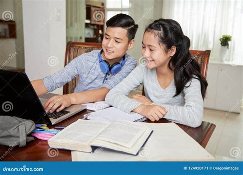 Teens Doing Homework Stock Image Image Of Children 124920171