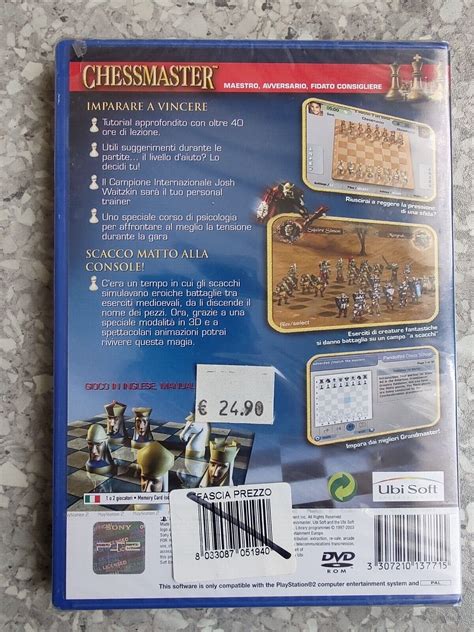 Ubisoft Chessmaster Sony Playstation 2 Ps2 Pal Italiano Multlingua Ebay