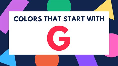 174 Colors That Start With G Names Hex Rgb Cmyk Color Meanings