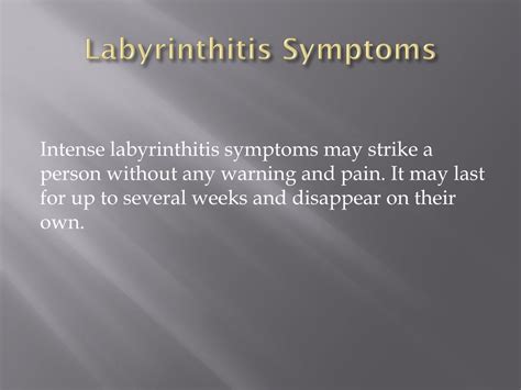 Ppt What Is Labyrinthitis Causes Symptoms Treatment Diagnosis
