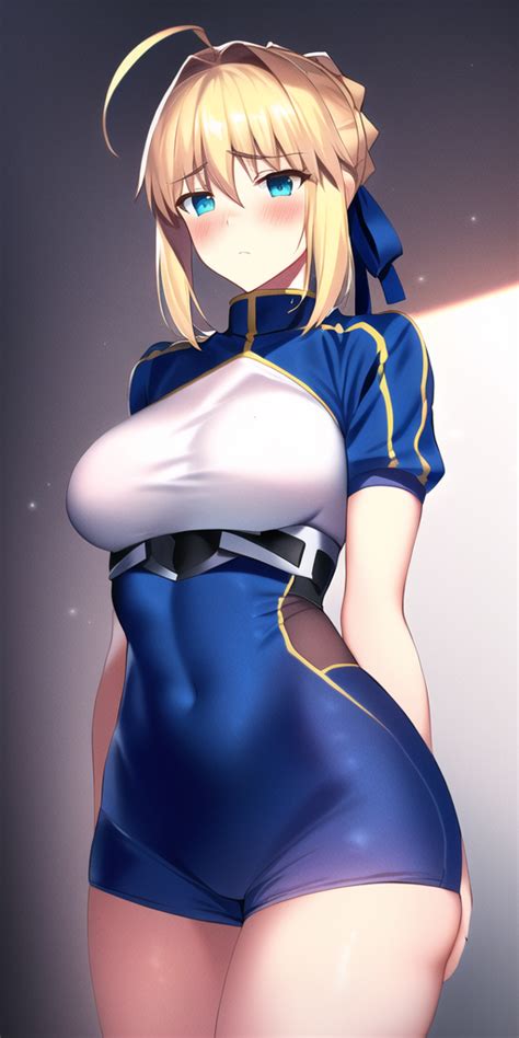 rule 34 ai generated artoria pendragon blonde hair blue eyes breasts completely nude