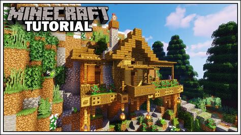 Minecraft Starter Cliffside House Tutorial How To Build Youtube