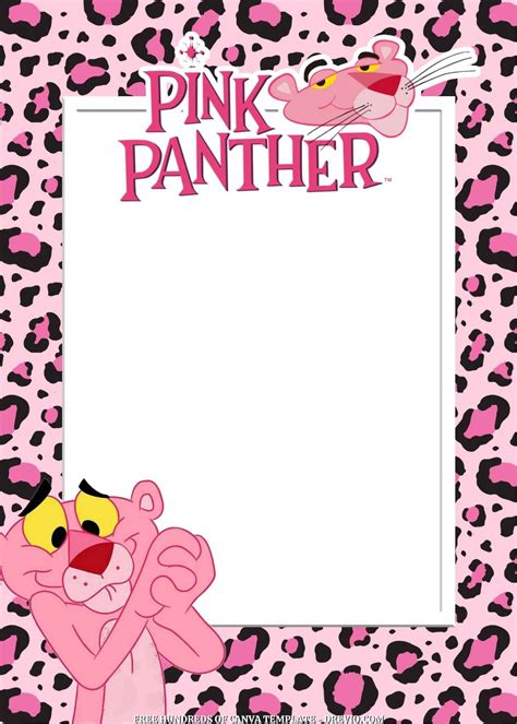 Download Now Free Editable 18 The Pink Panther Canva Birthday