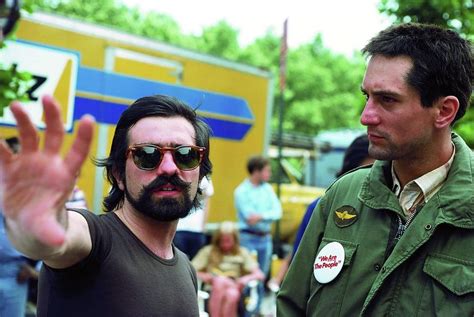 Martin Scorsese And Robert De Niro In Taxi Driver 1976 Photograph By