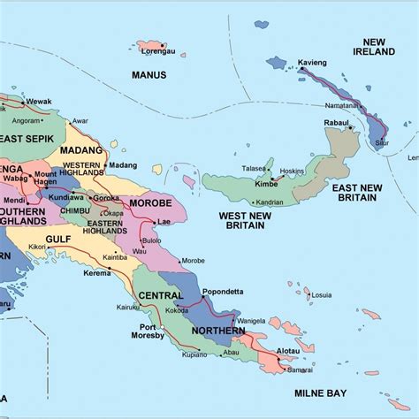 Papua new guinea business resources a searchable database of companies arranged by service categories. papua new guinea political map. Eps Illustrator Map ...