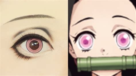Kamado Nezuko From Kimetsu No Yaiba 竈門 禰豆子 Tutorial Anime Eye Makeup