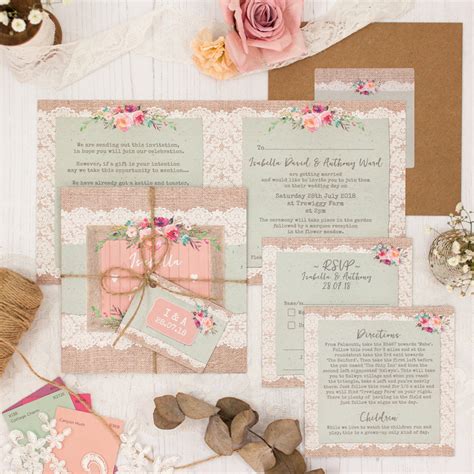 Rustic Farmhouse Wedding Invitation Sample Sarah Wants Stationery