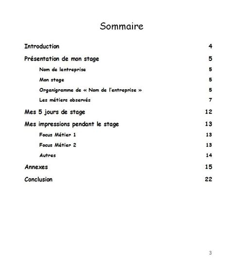 Exemple De Rapport De Stage Troisieme Financial Report