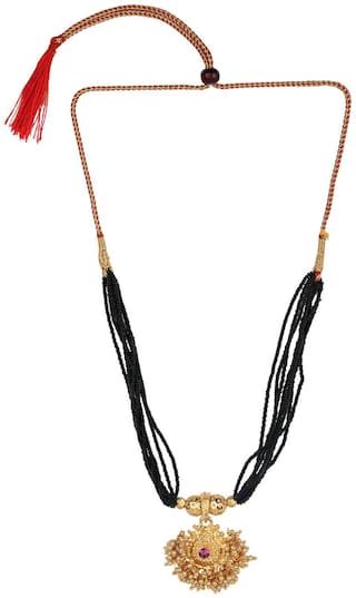 Buy Efulgenz Gold Plated Ethnic Handmade Traditional Black Mani Beads