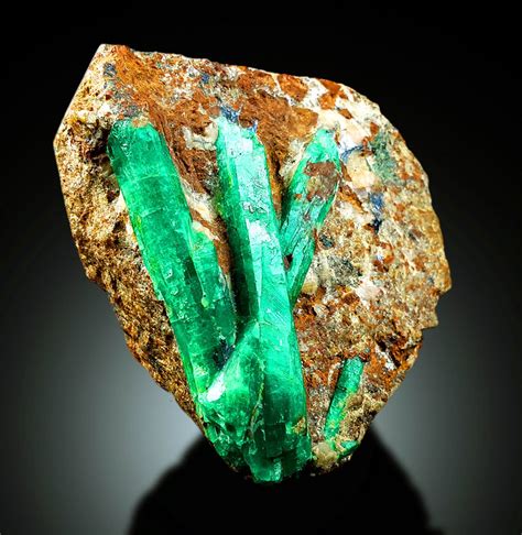 Emerald Specimen Natural Emerald Crystal on Matrix from | Etsy
