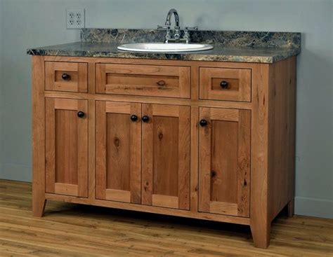 Our knotty hickory shaker is the ultimate country bathroom cabinet line. SHAKER STYLE BATHROOM VANITY CABINET Dimensions: 48 wide ...