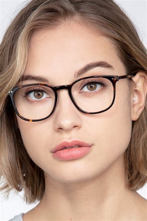 Savvy Square Tortoise Frame Eyeglasses Eyebuydirect Womens