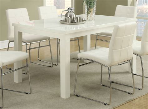 poundex  white wood dining table steal  sofa furniture outlet