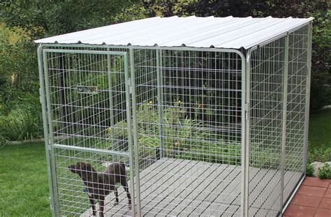 Basic Corrugated Yard Kennel Metal Top Dog Kennel Outdoor Dog Kennel