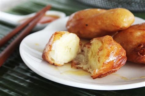 Honey Drizzled Golden Banana Fritters Foodelicacy