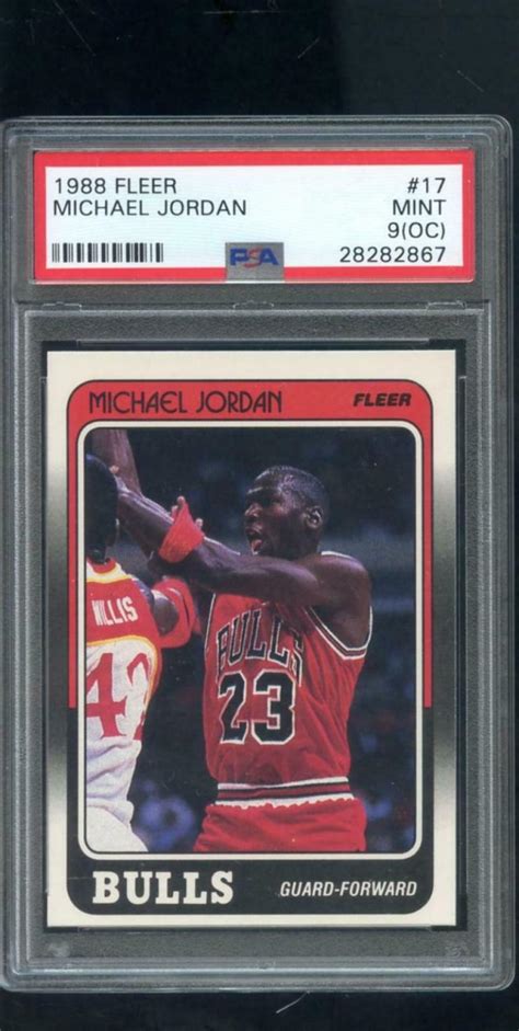 The primary factor that influences an auction's popularity is the number of watchers it has, though there are some additional proprietary metrics that factor into the rankings as well. 1988-89 Fleer #17 Michael Jordan Bulls MINT PSA 9 (OC) Graded Basketball Card