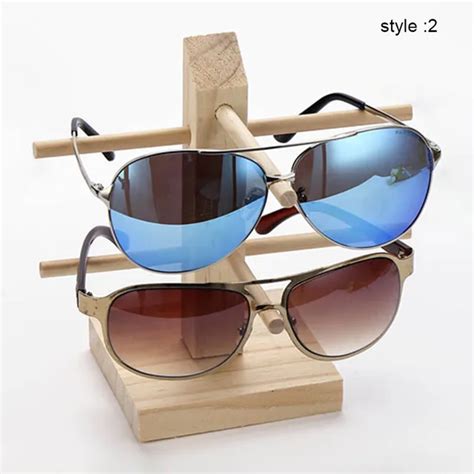 1 Pcs Wood Sunglass Display Rack Shelf Wooden Durable Eyeglasses Show Stand Holder Aic88 In Men