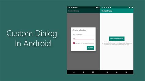 How To Implement A Custom Dialog In Android Youtube
