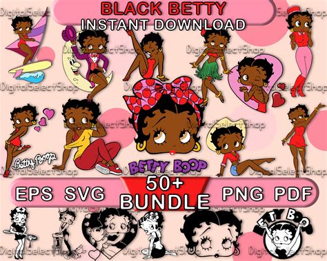 Black Betty Boop Svg Package African Bundle Layered Svg Etsy