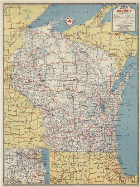 Laminated Map Large Detailed Roads And Highways Map Of Wisconsin Images