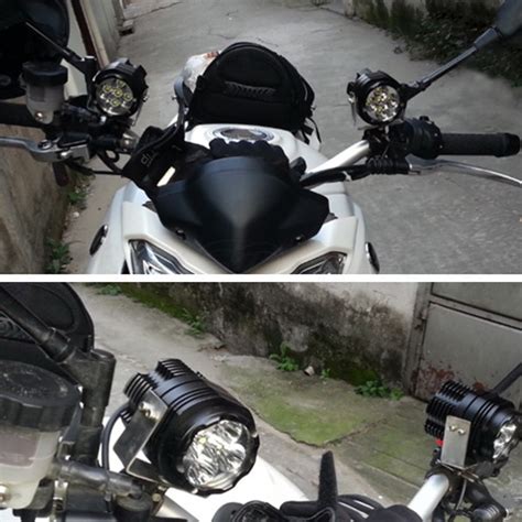 Motorcycle headlight led motorbike driving spot light fog lamp drl. XML2 5 LED Motorcycle Headlights Waterproof Daytime ...