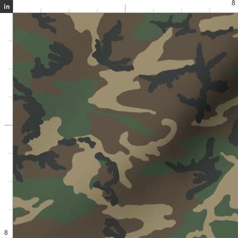 Camouflage Fabric Woodland Camo Half Scale By Ricraynor Etsy