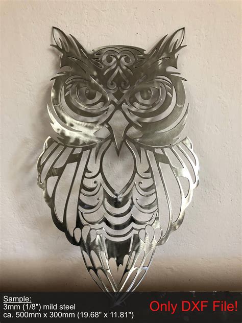 Owl Dxf File For Plasma Cutting Etsy