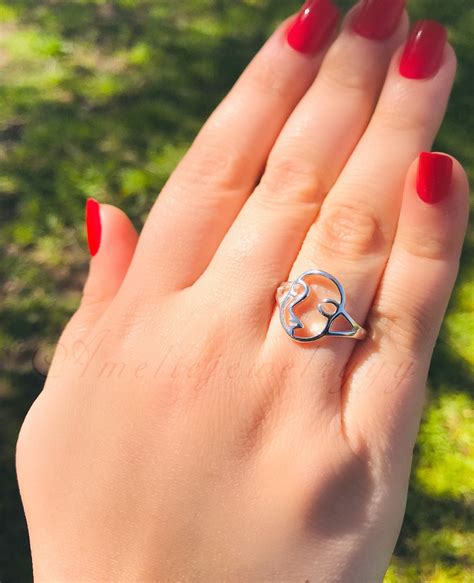 Minimalist Picasso Ring 925 Sterling Silver Ring Face Etsy