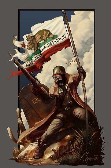 Fallout Ncr Ranger Flag Fan Art Poster Posters By