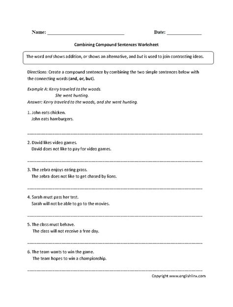 Simple Compound And Complex Sentences Worksheet Pdf Complex Sentences