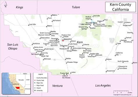 Kern County Map California Cities In Kern Country Places To Visit