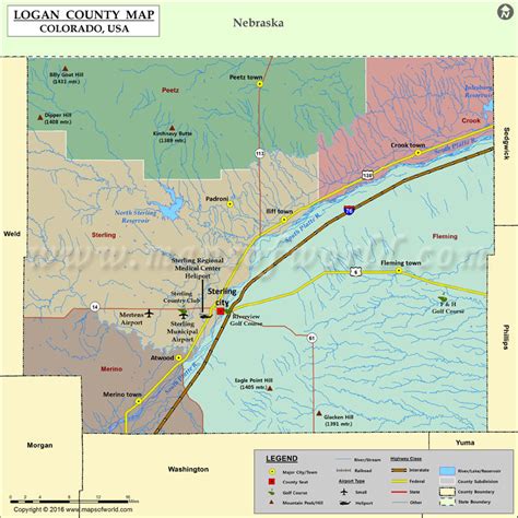 Logan County Map Colorado Map Of Logan County Co