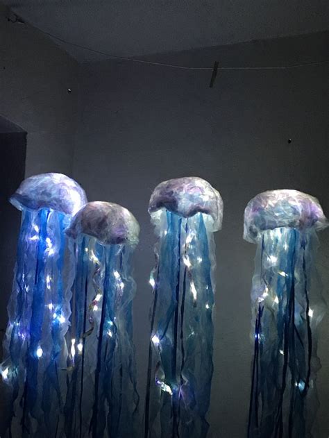 Large Hanging Jellyfish In Blue Sea Decor How To Make Light Hanging
