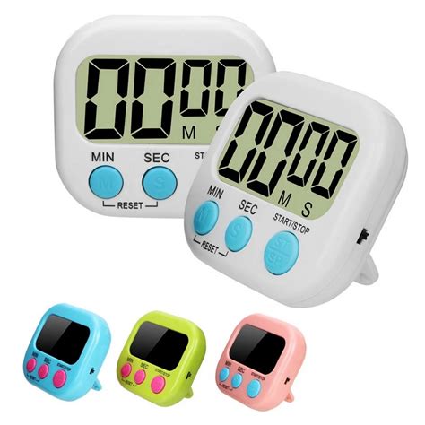 Digital Kitchen Timer Big Digits Loud Alarm Magnetic Backing Stand With