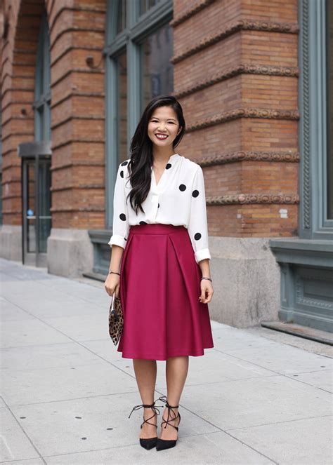 Polka Dot Blouse Skirt The Rules Nyc Style Blogger