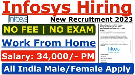 Infosys Recruitment Latest Job Vacancy Fresher Any