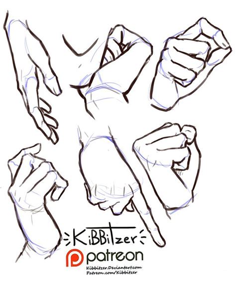 Hands Reference Sheet 10 Preview Kibbitzer On Patreon Hand Drawing
