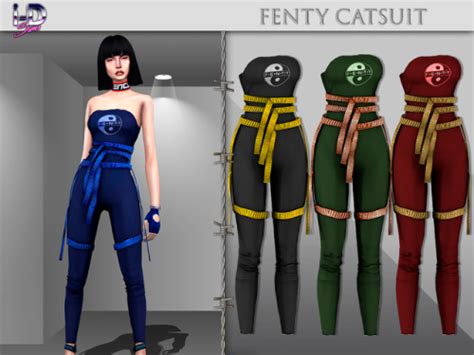 Fenty X Puma Harness Catsuit Sims 4 Sims 4 Mods Clothes Sims 4 Dresses