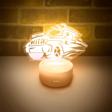 Jeep Night Light Personalized Led Night Lamp For Kids And Etsy