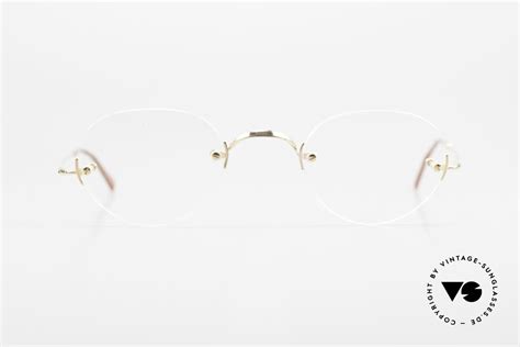 glasses lunor classic panto gp rimless eyeglasses gold